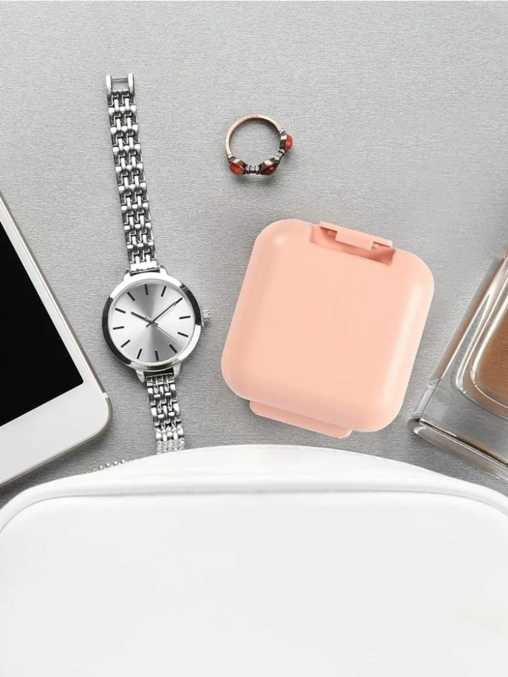 Pink Portable Pill & Small Item Organizer BNIB